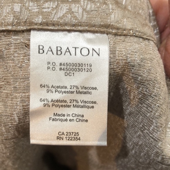 Babaton Gold Jacquard Shorts Size 6 - Picture 10 of 10
